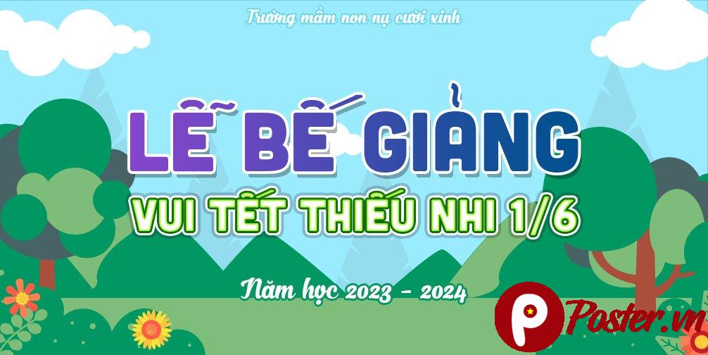 Banner Lễ Bế Giảng Mầm Non 1/6