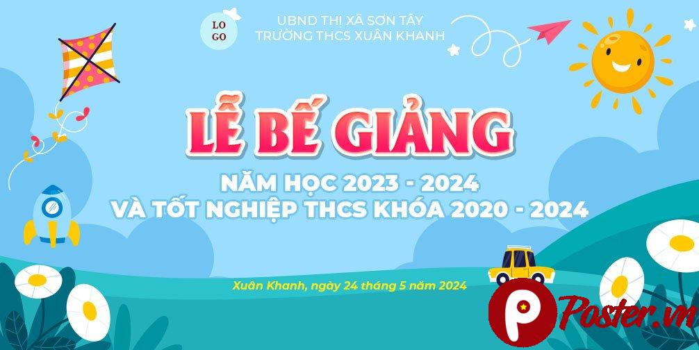 Banner lễ bế giảng tiểu học - Chi tiết 1