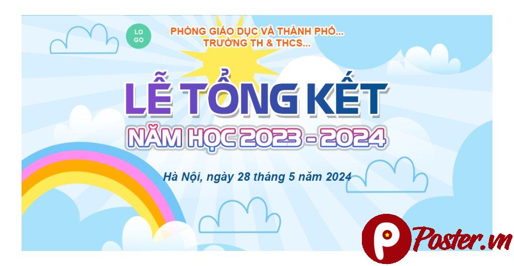Banner Lễ Tổng Kết Năm Học 2023-2024