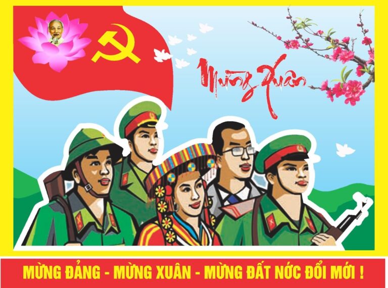 Banner Mừng Đảng Mừng Xuân Vector