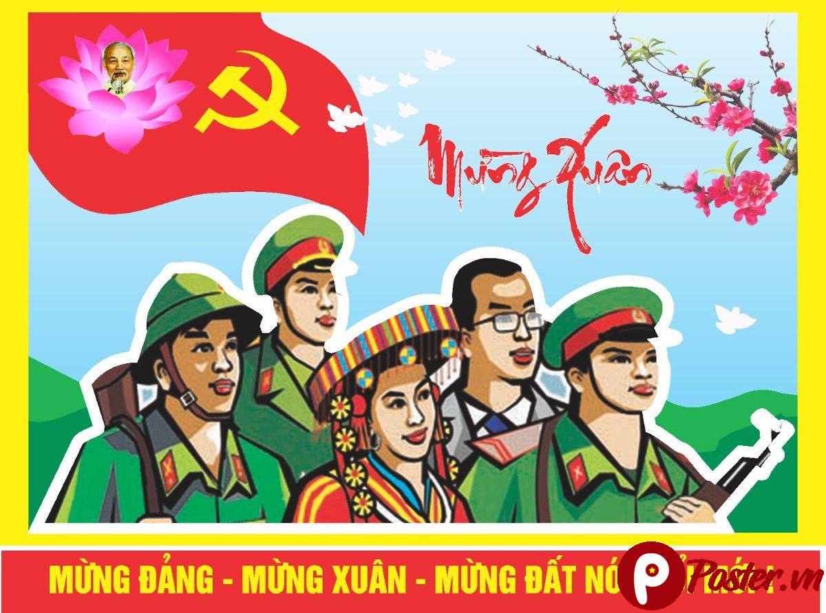 Banner Mừng Đảng Mừng Xuân Vector