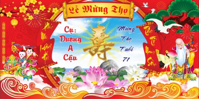 Banner mừng thọ 71 tuổi
