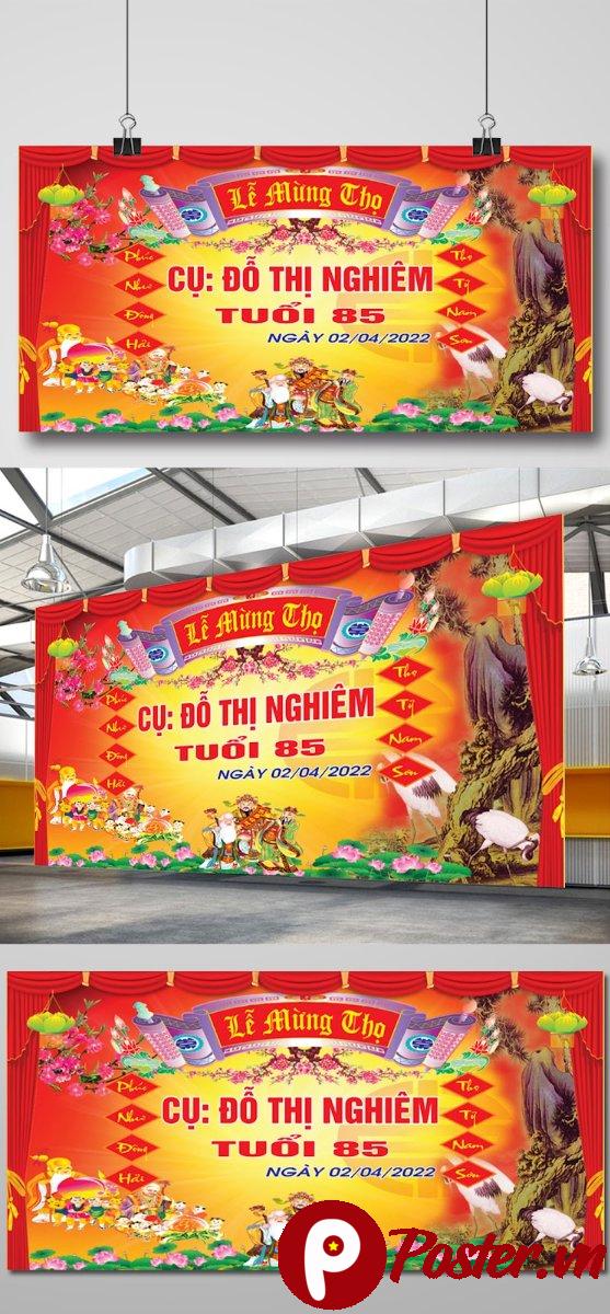 Banner mừng thọ vector