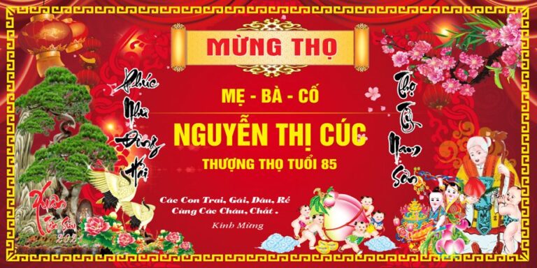 Banner mừng thọ vector