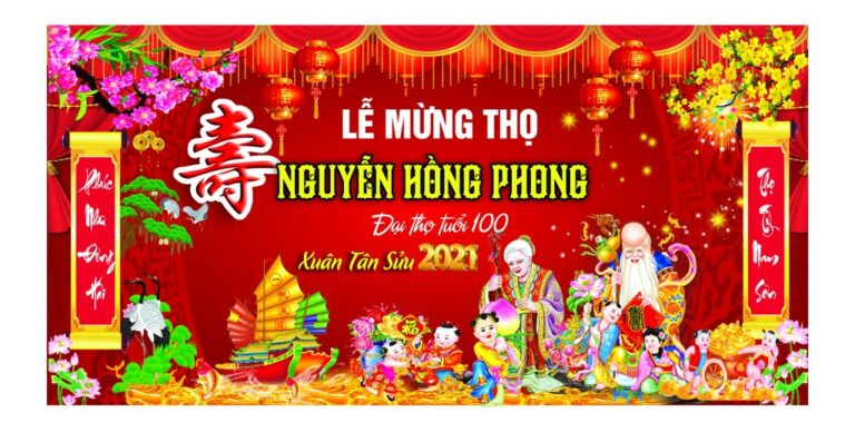Banner mừng thọ vector