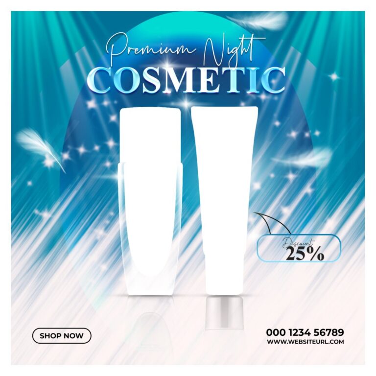 Banner mỹ phẩm đêm cao cấp