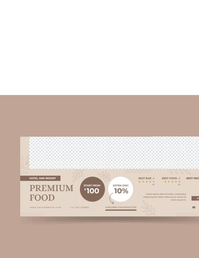 Banner ngang nhà hàng cao cấp
