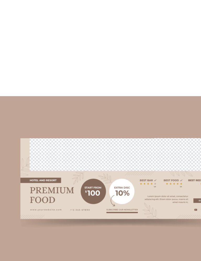 Banner ngang nhà hàng cao cấp
