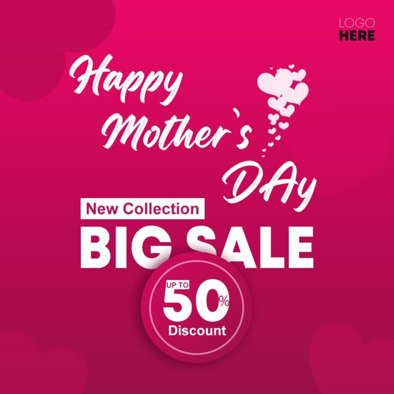 Banner Ngày của Mẹ Vector Sale 50%
