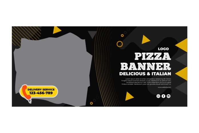 Banner pizza vector AI