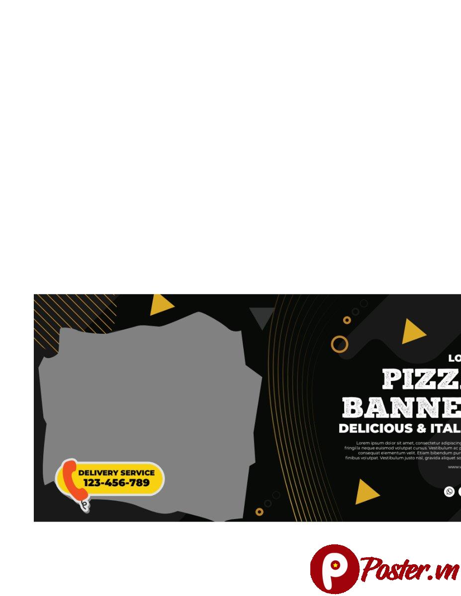 Banner Pizza EPS Vector