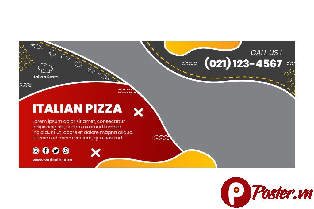 Banner Pizza Vector Đẹp