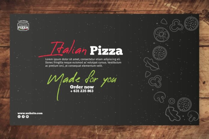 Banner Pizza Ý Vector