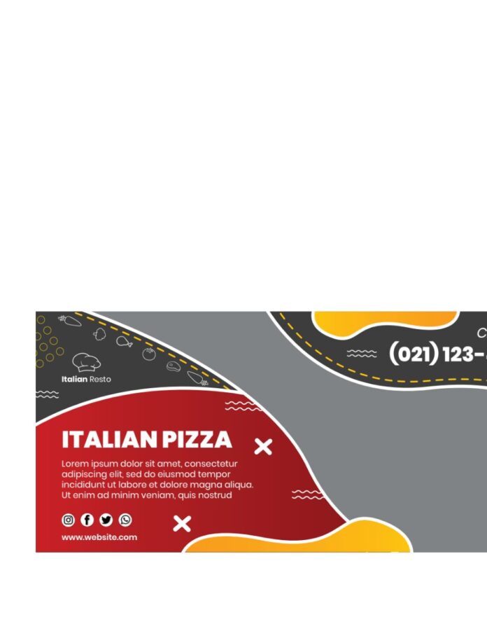 Banner Pizza Ý Vector