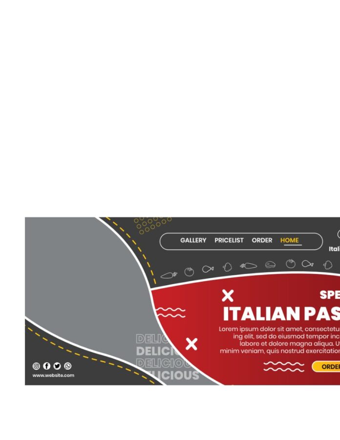 Banner quảng cáo món ăn Ý
