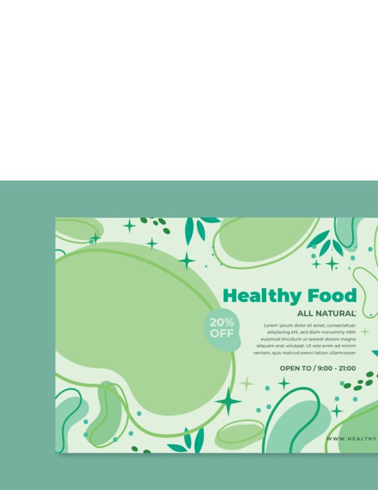 Banner quảng cáo thực phẩm lành mạnh