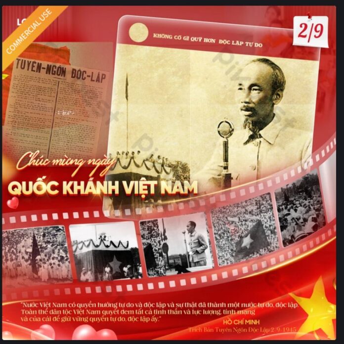 Banner Quốc Khánh 2/9 Vector
