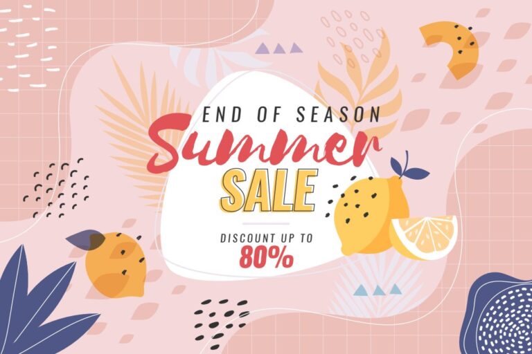 Banner Sale Hè Vector Cuối Mùa