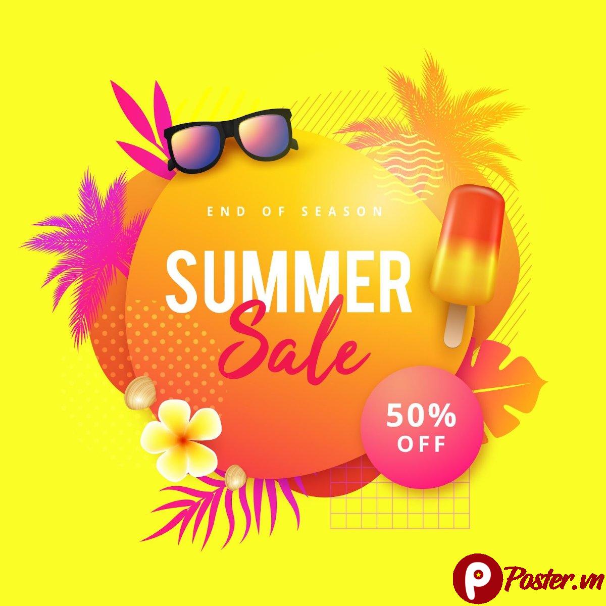 Banner Sale Hè Vector