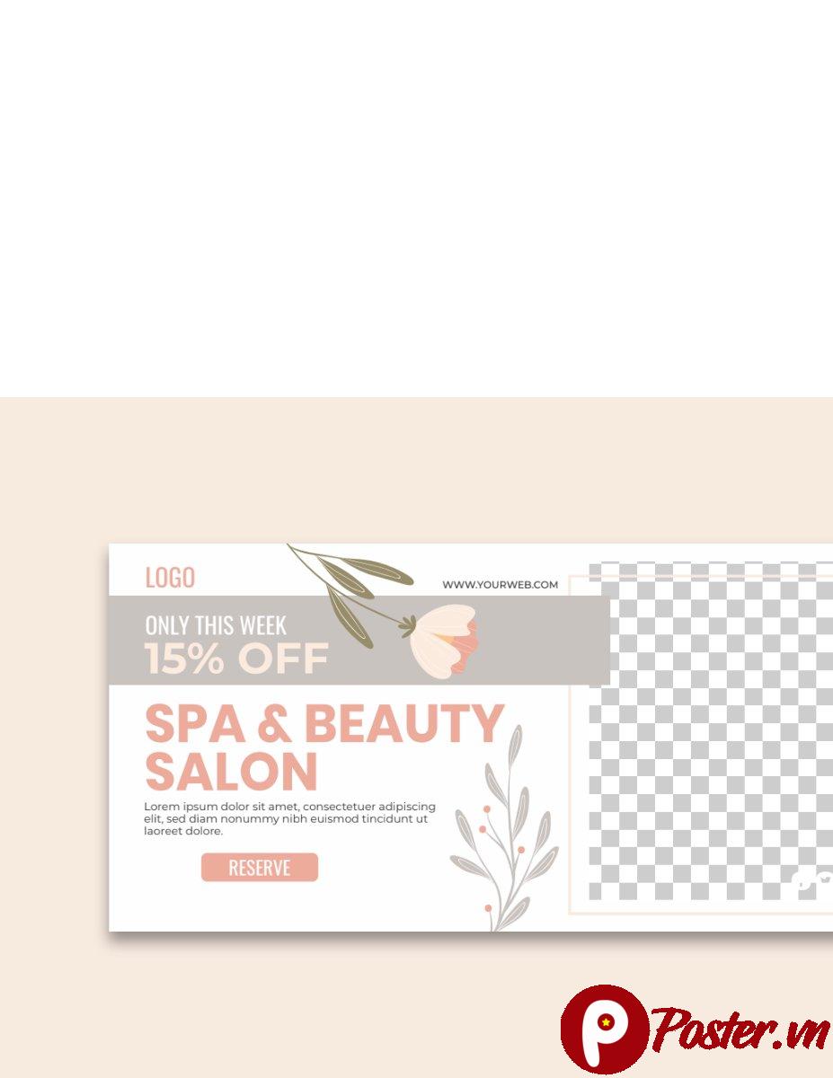 Banner Spa & Beauty Salon Vector