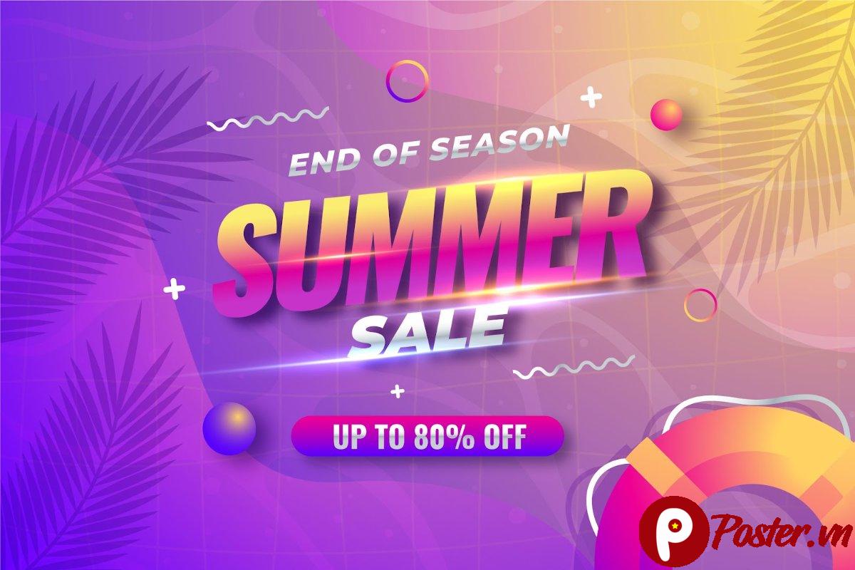 Banner Summer Sale Cuối Mùa