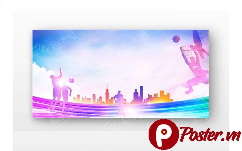 Banner thể thao vector bóng rổ