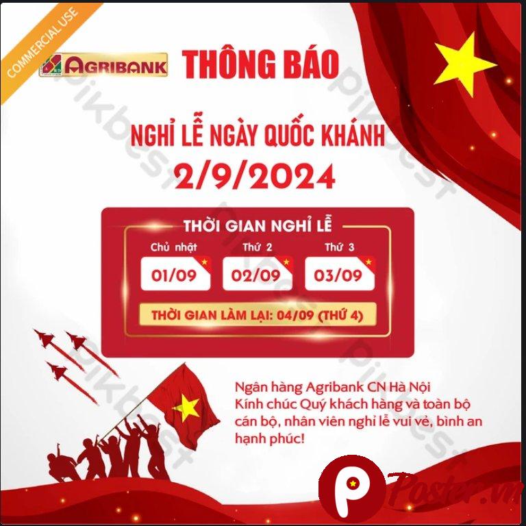 Banner thông báo nghỉ lễ 2/9