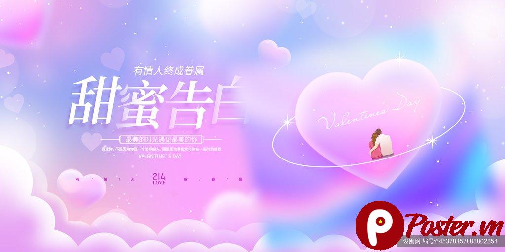 Banner tình yêu ngọt ngào