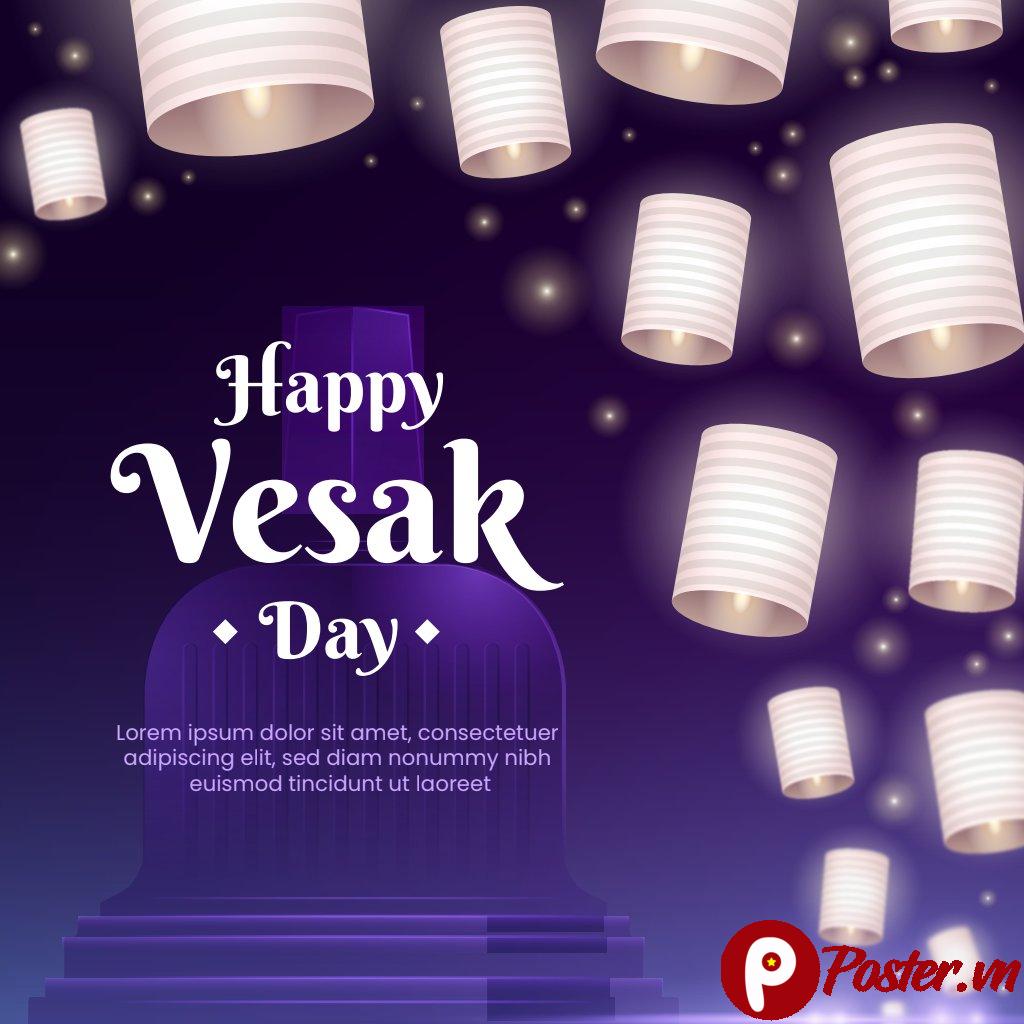 Banner Vesak Day Vector AI