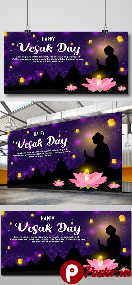 Banner Vesak Day Vector Đẹp