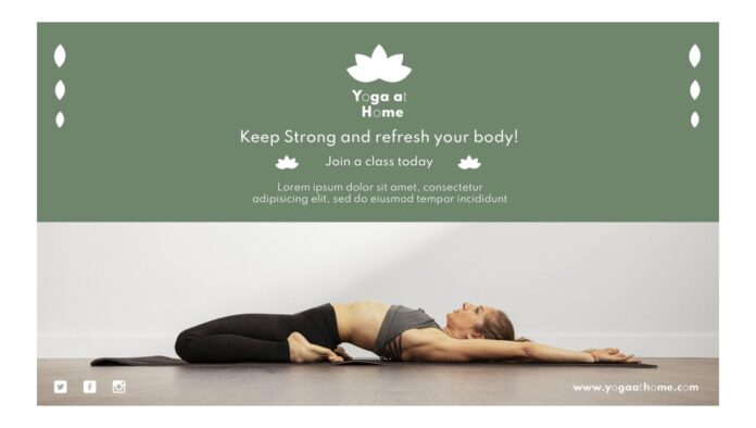 Banner Yoga Tại Nhà Vector