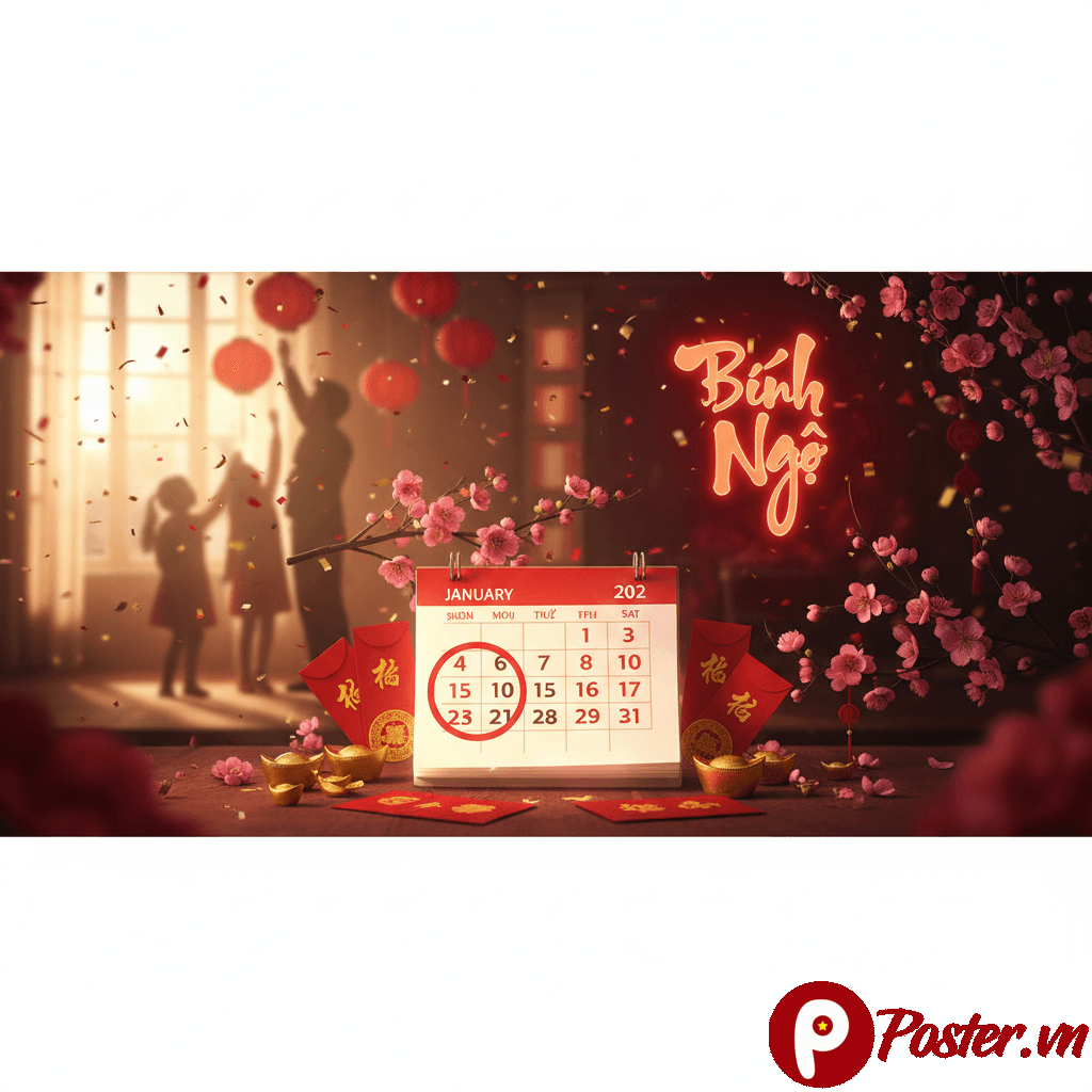 Lịch Tết Nguyên Đán Bính Ngọ 2026 chi tiết: Ngày mùng 1 Tết Âm 2026 rơi vào 17/2 Dương lịch cùng các hoạt động chuẩn bị và chiến dịch marketing.
