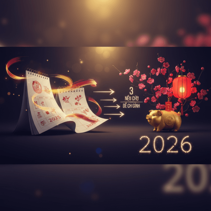 Còn Mấy Tuần Nữa Đến Tết 2026? 3 Cách Tính Nhanh Hình ảnh lịch đếm ngược hiển thị số tuần còn lại đến Tết Nguyên Đán 2026, minh họa cho việc lập kế hoạch đón năm mới theo từng giai đoạn