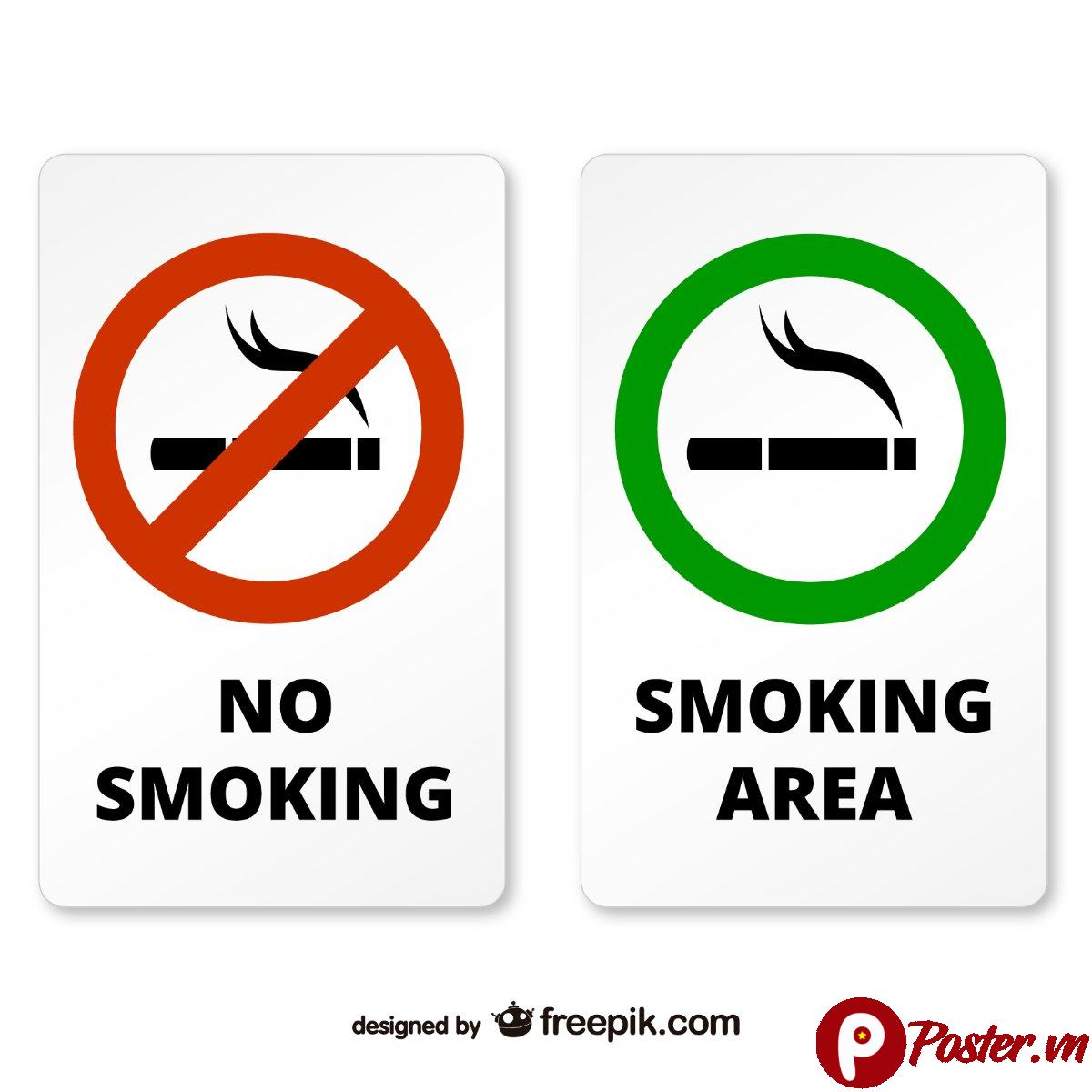 Biển báo cấm hút thuốc neon vector - Chi tiết 3