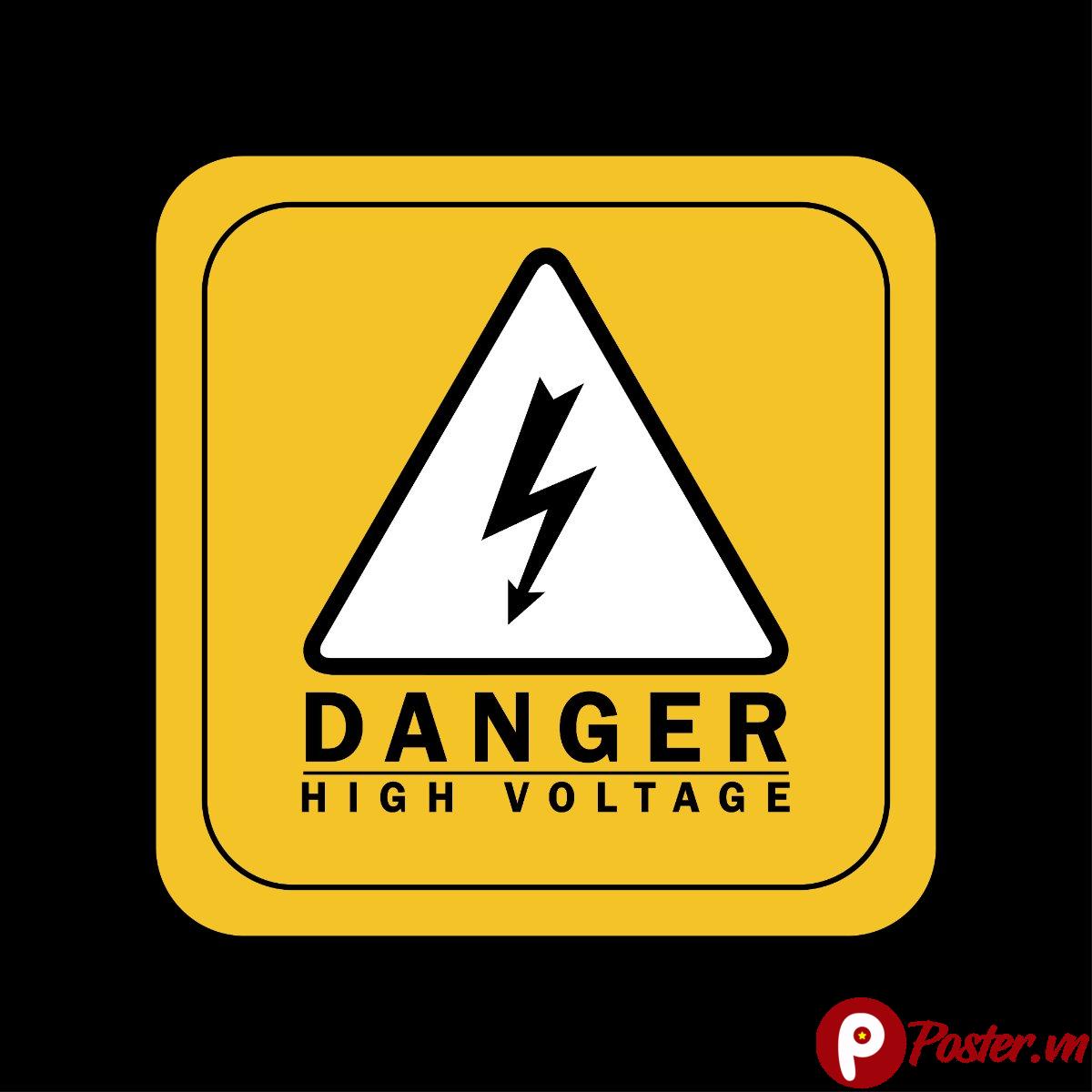Biển báo điện giật vector