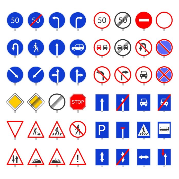 Biển báo giao thông vector EPS