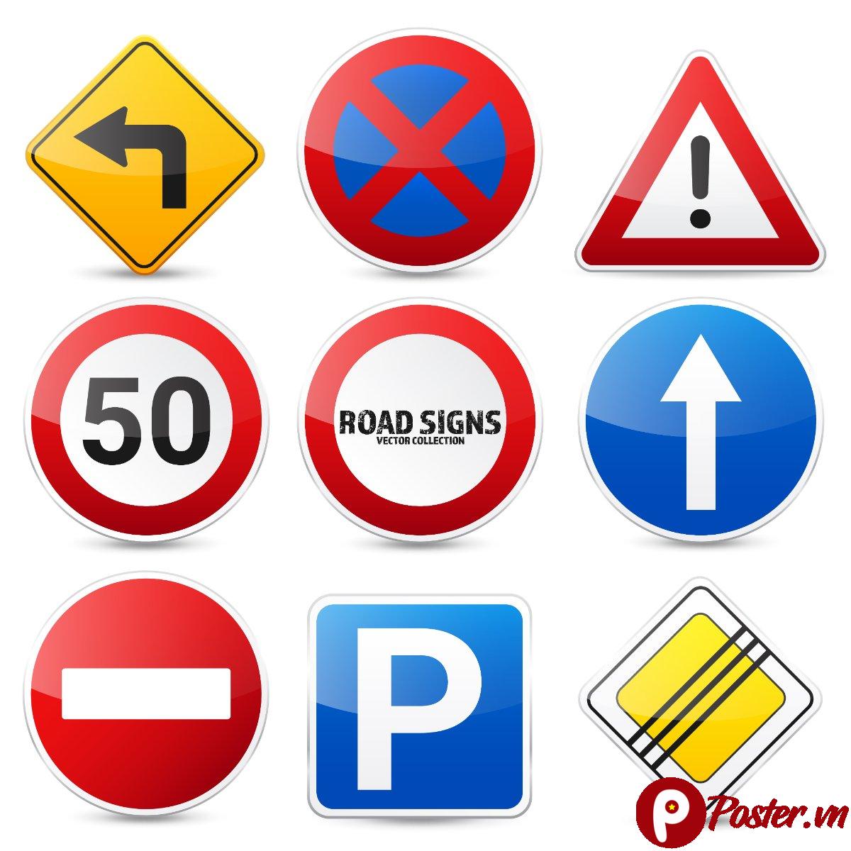 Biển báo giao thông vector EPS - Chi tiết 3