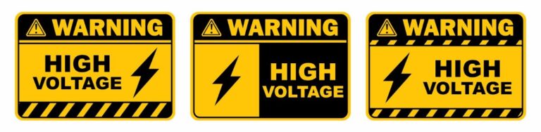 Biển báo nguy hiểm điện áp cao vector