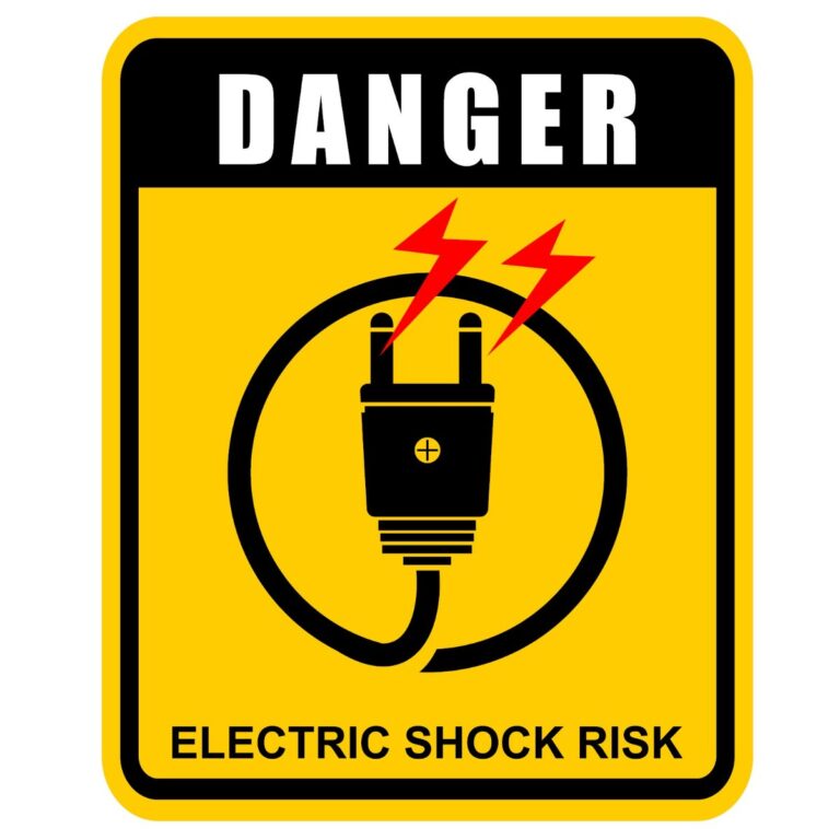 Biển báo nguy hiểm điện giật vector