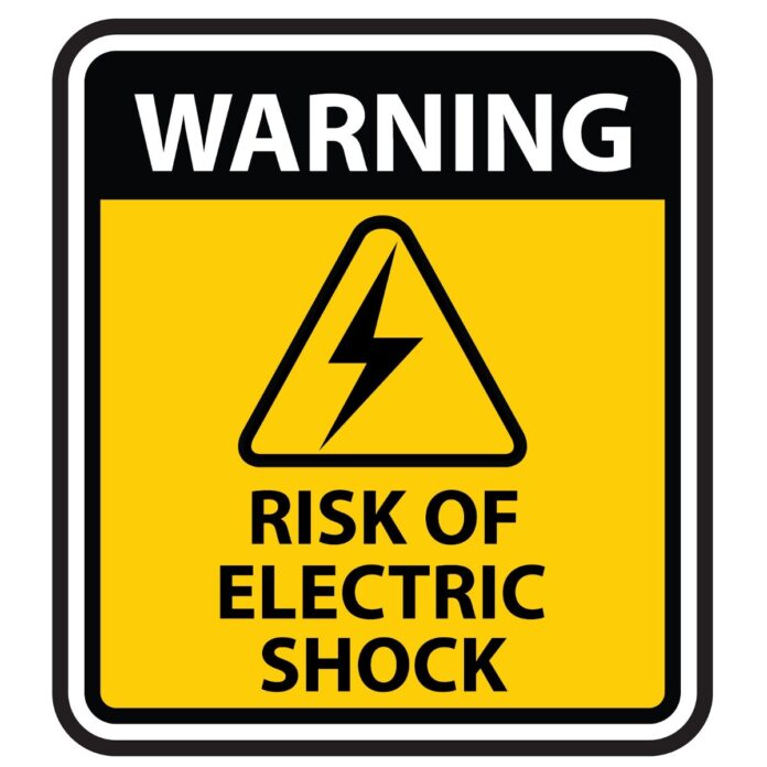 Biển báo nguy hiểm điện giật vector