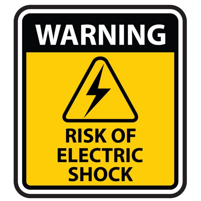 Biển báo nguy hiểm điện giật vector