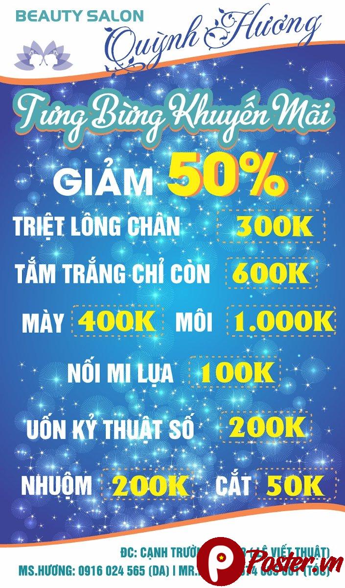 Biển quảng cáo spa Quỳnh Hương