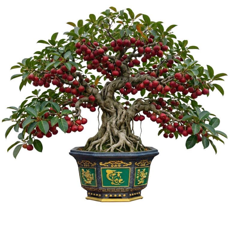Cây bonsai đỏ quả mọng