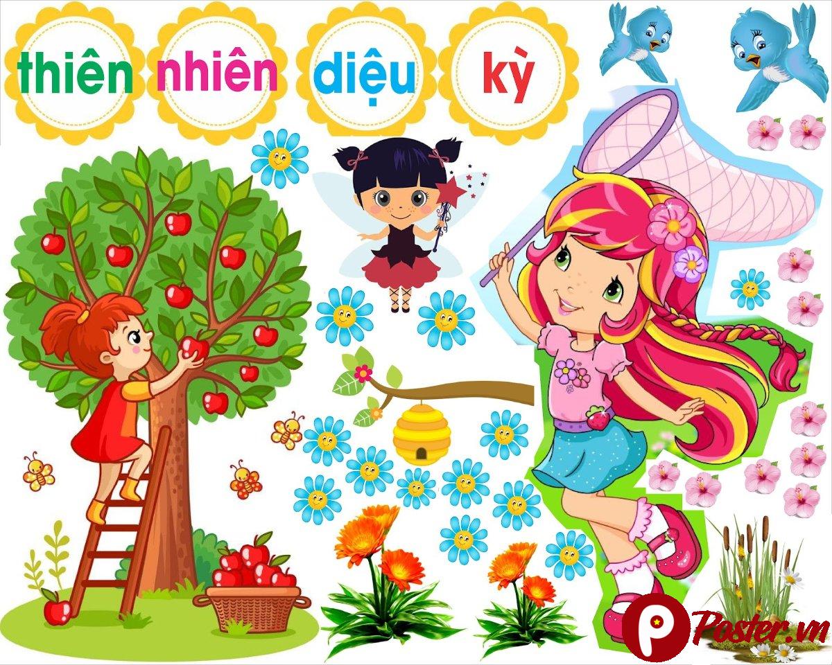 Decal dán góc trang trí thiên nhiên