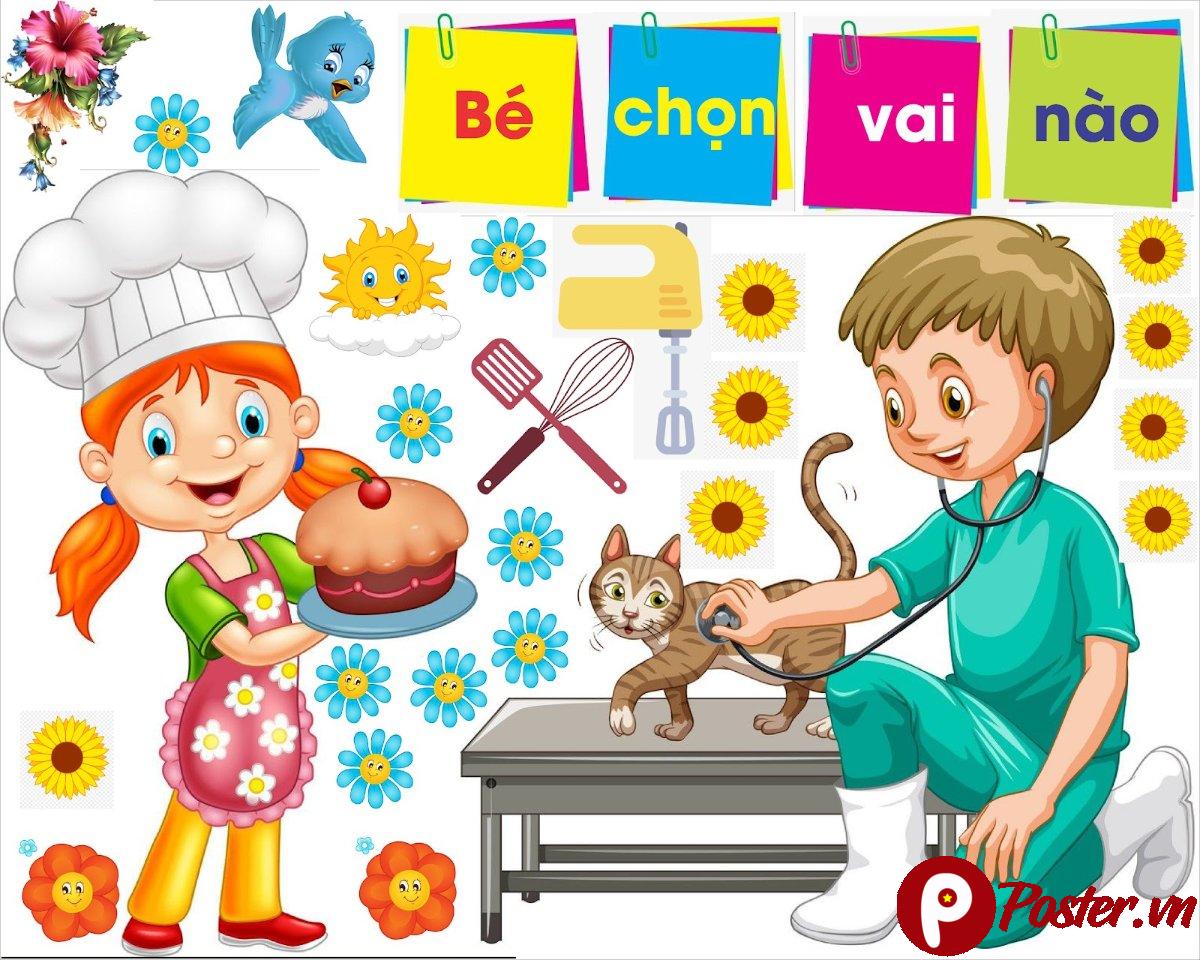 Decal dán góc trang trí hoạt hình