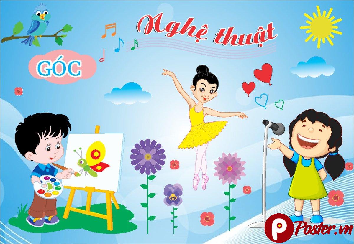 Decal góc nghệ thuật trường học