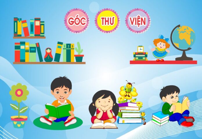 Decal góc thư viện trường học