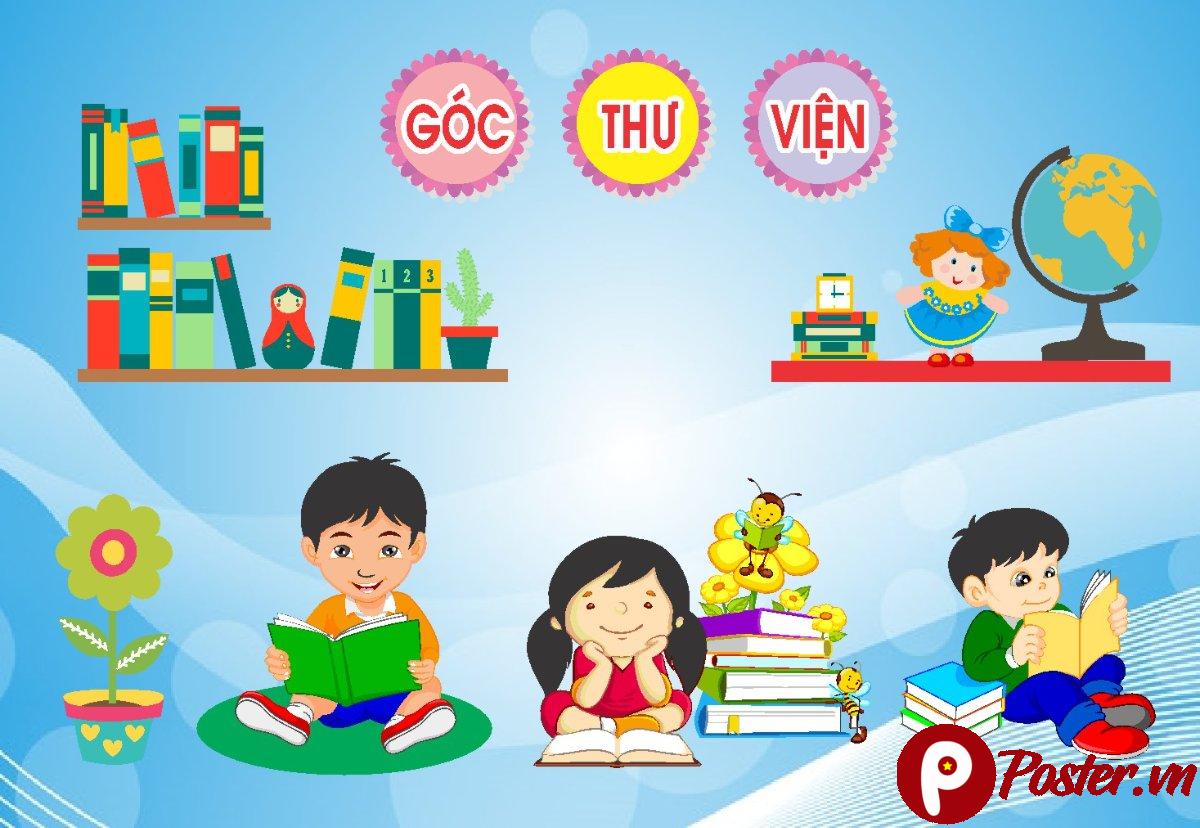 Decal góc thư viện trường học