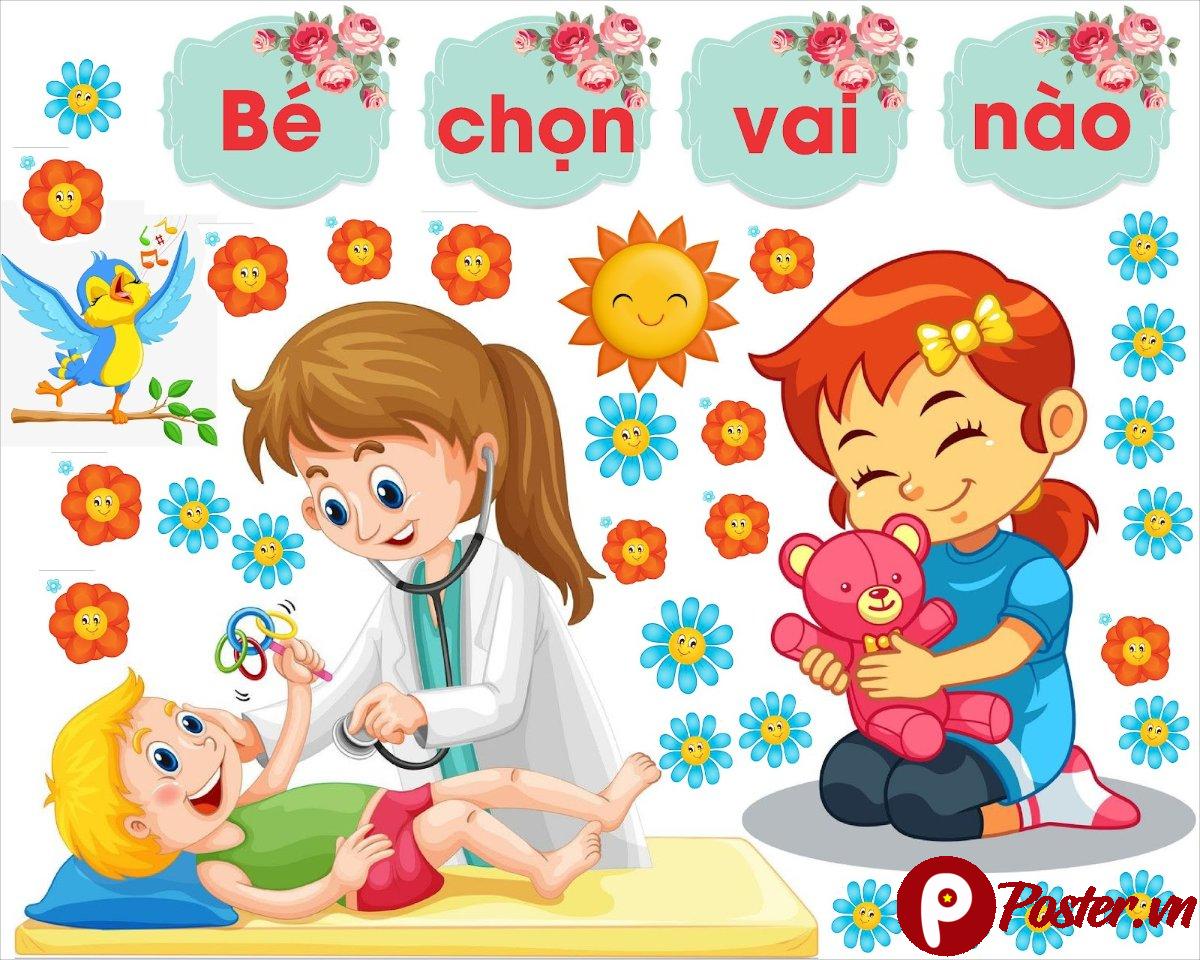 Decal góc trang trí chủ đề trẻ em