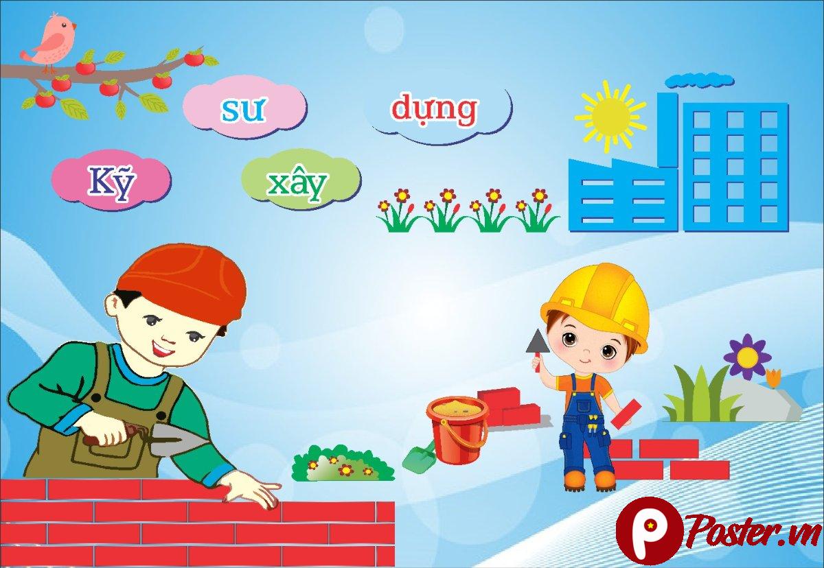 Decal trang trí chủ đề xây dựng